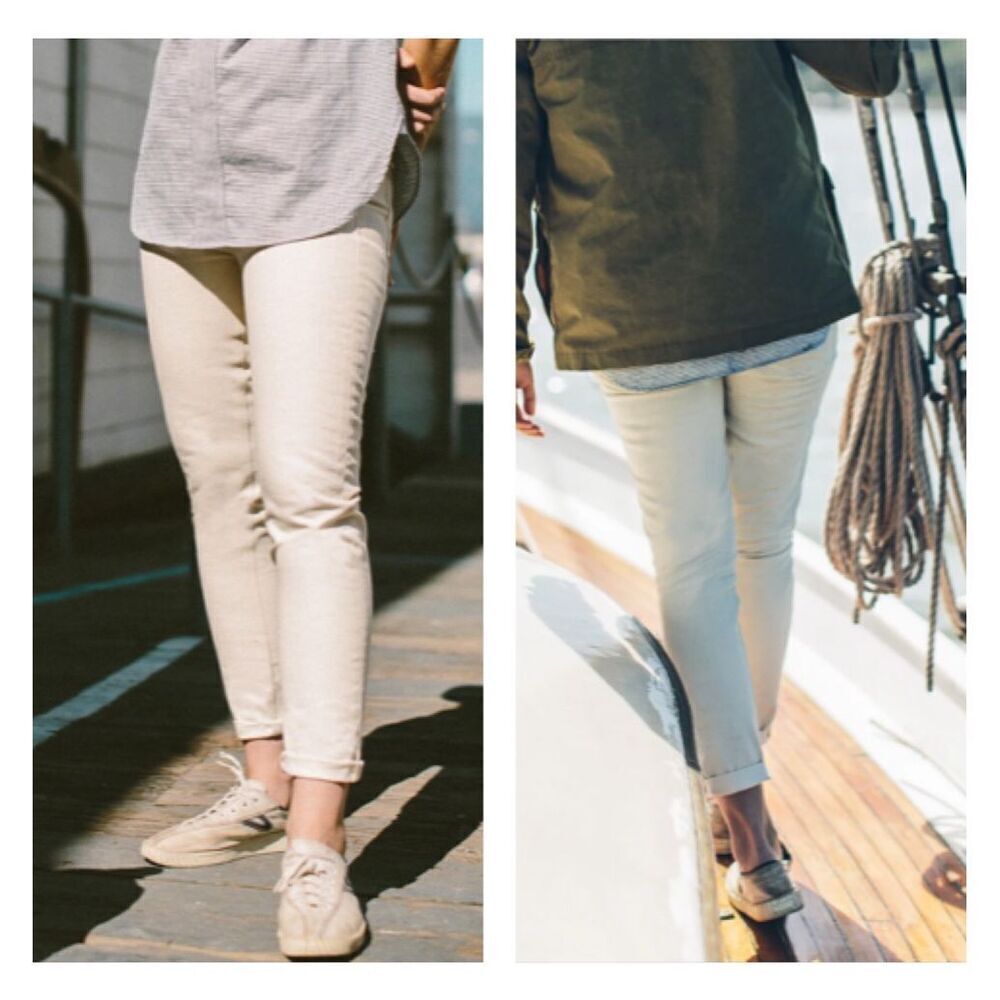 Taylor Stitch The Adler Jean In Cone Mills Natural women’s 27 cream slim cut NEW